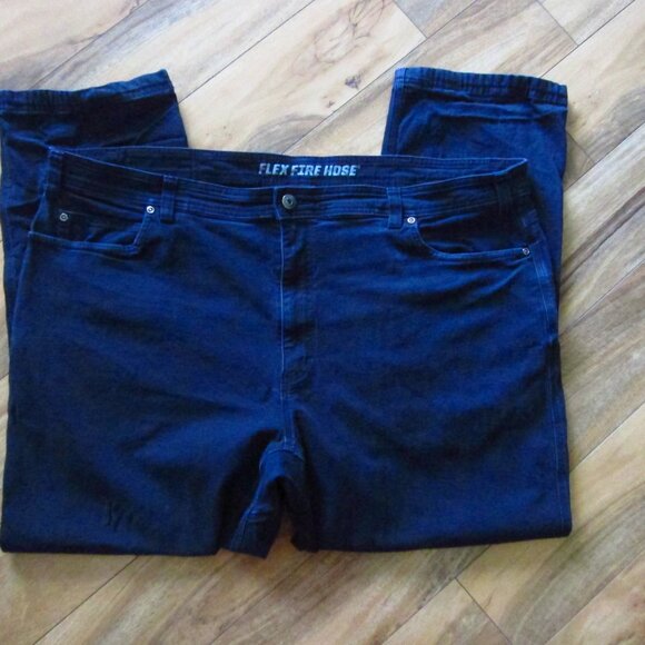 MENS DULUTH TRADING CO. Black Flex Fire Hose Straight Leg Jeans size 44 X 30 - Picture 1 of 8